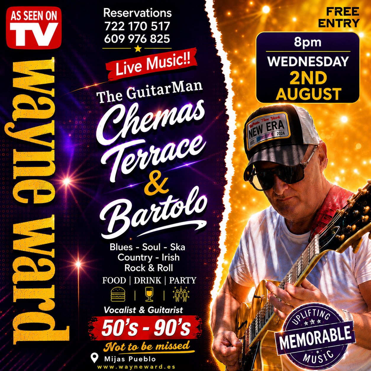 Wayne Ward Live - Chemas Terrace & Bartolo
