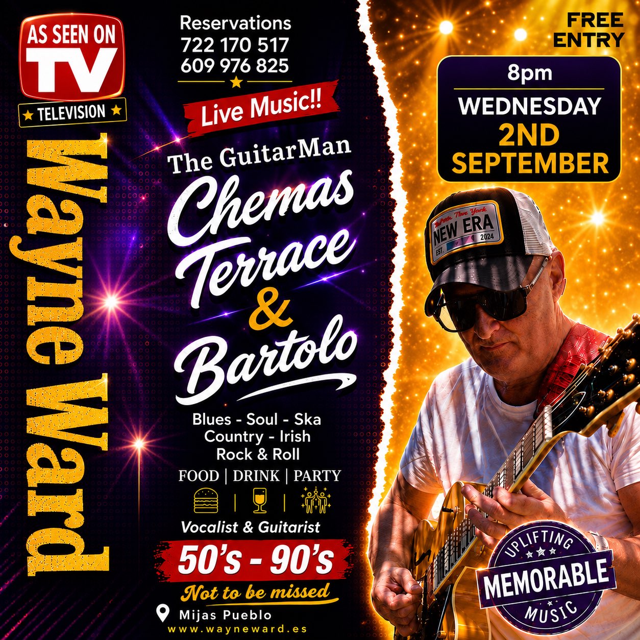 Wayne Ward Live - Chemas Terrace & Bartolo